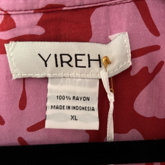 Yireh Red Floral Women's Dress - Picture 4 of 4